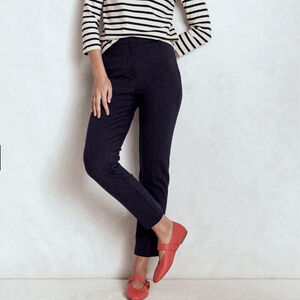 BODEN Highgate Ponte Pants Womens 10 Petite Navy Slim Ankle Trouser 10P